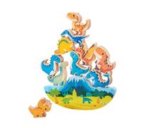KIXZSAZ Dynamic Wooden Stacking Blocks Set Encouraging Children To Exercise Creativity Through Fun Play Good Hand Feeling Stacking Blocks Balance Game For