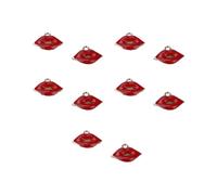 KIXZSAZ Earrings Pendant Lipstick Shape with Electroplating Process Eye-catching Jewelry Accessories for Necklace Bracelet Making, red lips