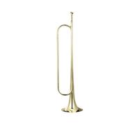 KIXZSAZ Easy To Play Brass Bugle Gift For Any Occasion Engaging Young Players In Musical Endeavors And Adventures Cavalry Trumpet Marching Bugle With Mouthpiece, gold
