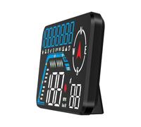 KIXZSAZ Easy-to-Read Speed Indicator With Large Digital Display And Holder For Easy Installation Multiple Functional With Holder, BlueWhite, G12