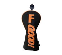 KIXZSAZ Easy Wearing Club Head Covers With Elastic Adjustment Convenient Golf Gear Protective LiningThe Golf Headcover Is With Plush Lining Head Covers Wood PU Leather Waterproof, Black, No.3