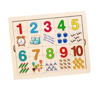 KIXZSAZ Educational Toy Toddlers Sensory Board Bright Color Wooden Puzzle Number Developmental Matching Toy Advancing Learning And Sensory Skills Digital Learning Puzzle Board Kid Educational