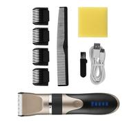 KIXZSAZ Electric Hair Clippers 0.8-2.0mm USB Rechargeable Barber Men Indicator Ceramic Trimmers Detachable Haircutting Shaver, Gold