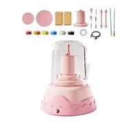 KIXZSAZ Electric Pottery Wheel Turntable Pottery Wheels Compact Size No Baking Required Safe For Children Machine Is Easy To Anywhere At Any Time.Just Plug In And Let Child's , Pink , 13x13x15cm
