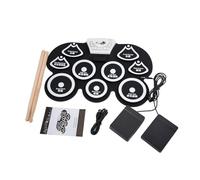 KIXZSAZ Electronic Drum with Stick and Foot Pedal Silicone Professional Digital Roll-up Percussion Parts Accessories Practice Pad Adults
