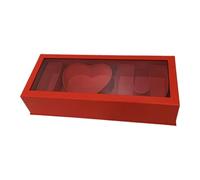 KIXZSAZ Empty Cardboard Gift Box Love U Floral Packaging Fillable Gift Box Embracing Love On Every Occasion Letter Shaped Empty Flower Is Made Of Cardboard, red, 46x19.5x10cm