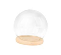 KIXZSAZ Enchanting Display Cloche Dome Decorative Tabletop Showcase Dustproof Dome With Designed Wooden Base Elevates Decor Display Cloche Countertop Figures