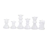 KIXZSAZ Essential Crafting Tools with Flexible Chess Shape Set Mold Epoxy Casting Molds Encourage Unique Chess Mold for Resin 3D Silicone Resin