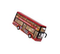 KIXZSAZ Exciting 1 50 Diecast Car Toy Pull Back Bus with Light Sound, Red, 21x4.5x8.2cm