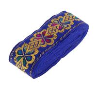 KIXZSAZ Exquisite National Style Sewing Jacquard Ribbon Roll for DIY Crafts Decoration Ethnic Woven, Royal Blue, 45mm x 7m