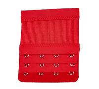 KIXZSAZ Extension Strap Bra Extenders Breathable 3 Rows 4 Hooks Lengthened Brassiere Women Accessories Tight Back for Intimates, red