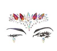 KIXZSAZ Eye Face Jewels Rhinestone Stickers Waterproof Eyebrow Colorful DIY Art Decorations Costume Wedding Festival Makeup, Red