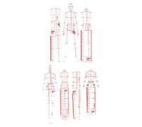 KIXZSAZ Fashion Measuring Rulers Essential Drafting Tools Supporting
