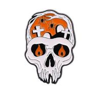 KIXZSAZ Fashionable Thriller Skull Spider Brooch - Add Spooky To Halloween Outfit With Multiple Options Available, human skeleton