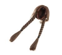 KIXZSAZ Fit Doll Figure Wig Enhances 12 Inch Action Figures With Beautifully Crafted Simulation Hair Carefully Made Action Figure Hair Long Head Model Toy, Brown Dual Braid