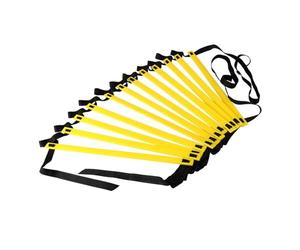 KIXZSAZ Fitness Training Speed Ladder Unique Enhances While Improving Performance And Footwork Skills Football Speed Training Equipment Ladder, Yellow Black, 2m 4 Sections