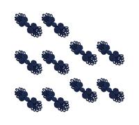 KIXZSAZ for Creative Crafting Chinese Knot Frog Button Unique Fasteners For Elegant Outfit Transformations Chinese Knot Frog Button Sewing Buttons Fasteners Cardigan DIY Sewing, Navy Blue