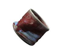 KIXZSAZ for Creative Handmade Ceramic Coffee Cup Vintage Japanese Style Mug Gift for Home Office Enthusiasts and Can Better Highlight Mellow Aroma of Coffee, Red
