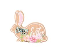 KIXZSAZ Forest Animals Decorations Enchanting Rabbit Wooden Ornaments For Spring Fairty Party Decorations Easter, BLUE HAPPY