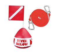 KIXZSAZ Freediving Lanyard Leash Diver Below Floater Comes With Complete Dive Flag Float Set Safety And Visibility In Water Dive Flag Float Freediving Rope Set Signal