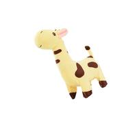 KIXZSAZ Fun-filled Electric Giraffe Toy Sing Shake Tail and Walk Plush for Xmas Kids Gift Stuffed Animal, Yellow Giraffe, 22cm