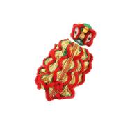 KIXZSAZ Fun Lion Dance Clothes for Stage Performance Playful Pet Costume for Exciting Show, Red, XL