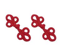 KIXZSAZ Functional Chinese Knot Frog Button Easy To Sew Optional Closure Traditional Clothing And DIY Fashion Chinese Knot Frog Button Sewing Buttons Fasteners Cardigan DIY, Red
