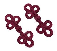 KIXZSAZ Functional Chinese Knot Frog Button Easy To Sew Optional Closure Traditional Clothing And DIY Fashion Chinese Knot Frog Button Sewing Buttons Fasteners Cardigan DIY, Maroon