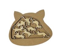 KIXZSAZ Gift For Cat Lovers Cat Shaped Wooden Puzzle For Brain Training Highly Challenging Wooden Puzzle, type+4