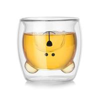 KIXZSAZ Glass Water Cup Cute Dual Layer Animal Shape Children Heats Insulation Heats-Resistant Home Juice Milk Coffee Mug Drinkware, Type 3