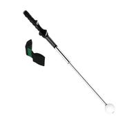 KIXZSAZ Golf Swing Trainer Training Aid Every Golfer Adjustable Length Swing Practice Aid Portable For Ease Of On Course Golf Practice Warm Up Stick Strength, Black Green Band, 38cm to 71cm