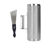 KIXZSAZ Guiro Instrument Hand Percussion Compact Portable Kids Adults Enhances Latin Music Experiences Guiro Instrument Is Made Of Stainless Steel Band, silvery, S