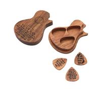 KIXZSAZ Guitar Pick Organizer Box Wooden Holder Beautiful Lightweight Thoughtful Gift For Musicians Suitable For Placing 3 Picks Instrument Guitar Picks