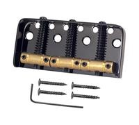 KIXZSAZ Guitar Tailpiece Bridge Accessories Built To Last With Brass Saddles And Easy Assembly Is Easier For To Assemble. 1 Bass Bridge Bass Brass Saddles Tailpiece Replacement, Black, 76mm
