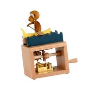 KIXZSAZ Hand Crank Gift For Friends Spread Joy Through Musical Harmony Showing Fine Colors And Clear Textures Hand Operated Wooden For Family Lover, Monkey