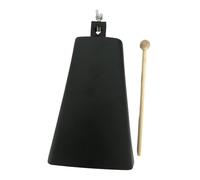 KIXZSAZ Hand Percussion Cowbell Festive Cheering Bell Beautiful Noise Makers With Stick For Music Enthusiasts And Beginners 4in 5in Cowbell Noise Makers With Stick For Drum, Black, 9 inch