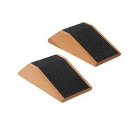 KIXZSAZ High Density Squat Wedge Block Cork Yoga Block Trainer Performance Enhancing Non Slip Lightweight Exercise Tool Workout Bodybuilding Body Stretching Squat Ramp, 2 pcs, 23x12x6.5cm