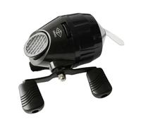 KIXZSAZ High Speed Fishing Reel Push Button Rotate Closed Baitcasting Reels Are Best Choice For Outdoor Fishing Adventures Saltwater Freshwater Outdoor, Black Double Handle, LxH: 90x70mm
