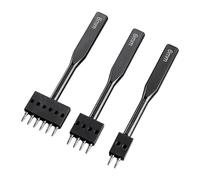 KIXZSAZ High Strength Leather Hole Punch Kit Easily Clean Holes With Sharp Round Punch Making Stitching Leather Simple Lacing Stitching High-strength Beginners, Black, 6mm