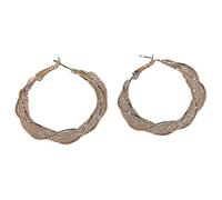 KIXZSAZ Hypoallergenic Lightweight Twisted Hoop Earrings Unique Gifts For Premium Luxury Bling Loop Earrings, Silver