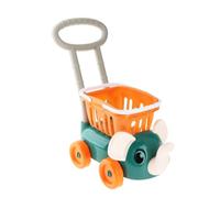 KIXZSAZ Interactive Baby Push Cart Educational Fun Gift Realistic Shopping Cart Toy Engaging Experience For Young Learners Toy Shopping Pretend Grocery With Rolls , Green , 20X35X45cm