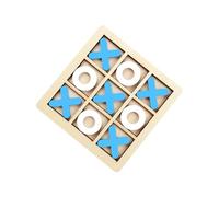 KIXZSAZ Interactive Family Game Promoting Engaging Gameplay With XO Chess Board Games Supporting Communication And Team Skills Intelligent Puzzle Game, blue and white, 9.8x9.8x0.5cm