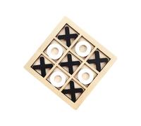 KIXZSAZ Interactive Family Game Promoting Engaging Gameplay With XO Chess Board Games Supporting Communication And Team Skills Intelligent Puzzle Game, black and white, 9.8x9.8x0.5cm