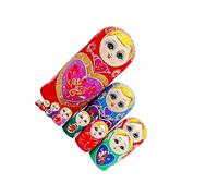 KIXZSAZ Interactive Handmade Russian Nesting Dolls Easy To Open Kids Playtime And Holiday Collectibles Each Doll Is Stacked Inside Other. Child Happy And Enjoy Playing With These