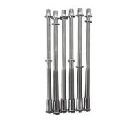 KIXZSAZ Iron Drum Tight Screw Parts Accessory Precision Tuning Drum Screws And Tension Rods For Tuned Music Making Easy To Carry Around.'re To In Bag As Spares. Package Includes, Silver, 6x100mm