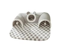 KIXZSAZ Joyful Cat Tube Cave With Playhouse Toy Shape Providing Safe Exciting Environment And Exercise For Indoor Cats At Home Cat Tunnel Bed For Indoor Small Animal Tunnel, gray, L