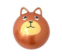 KIXZSAZ Jumping Ball Childrens Toy Ball With Handle Eye Catching Fun Improving Coordination Skills Suitable For Mixed Age Groups Children Bouncer Sports , light brown , 42x46cm