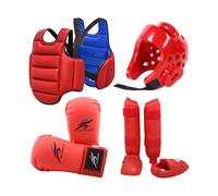 KIXZSAZ Karate Sparring Gear Set Tailored For Comfortable Fit With Essential Gear Enhancing Performance During Training Events Karate Sparring Set Boxing, Red, M