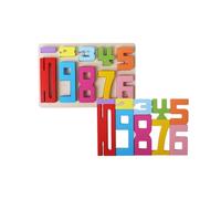 KIXZSAZ Kids Number Blocks Toys Interactive Learning For Early Mathematics Wood Number Blocks Toys For Kids Educational Toys, type+1