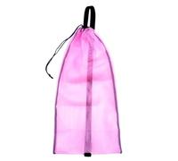 KIXZSAZ Lightweight Drawstring Mesh Bag for Scuba Diving Snorkel Gear, Pink Red
